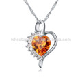 2015 Fashion Charming heart crystal necklace China Wholesale Necklace